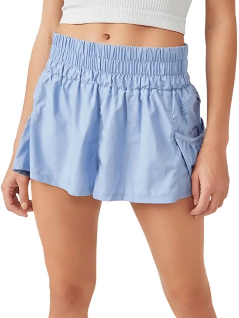 FP Movement Women's Get Your Flirt On Shorts In Cloudy Waters - XL  NWT